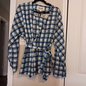 DIANE VON FURSTENBERG WRAP FRONT MIKADO JACKET SMALL